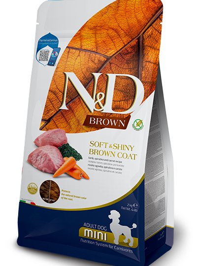 FARMINA N&D BROWN DOG LAMB, CARROT E SPIRULINA 2 KG ADULT MINI