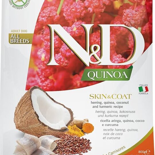 FARMINA N&D QUINOA SKIN&COAT HERRING ADULT 800 GR. ADULT MINI