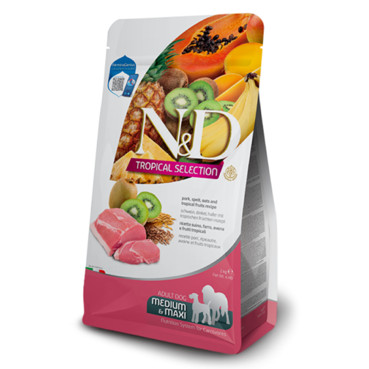 FARMINA N&D TROPICAL SELECTION PORK ADULT MED/MAX 2 KG