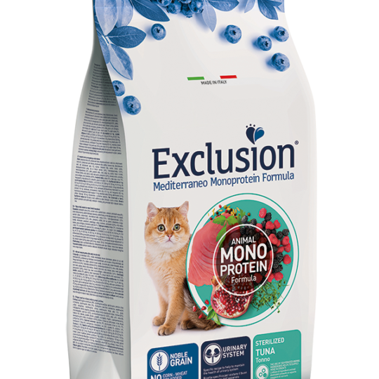 EXCLUSION MEDITERRANEO MONOPROTEIN  NOBLE GRAIN STERILIZED CAT TUNA  300GR