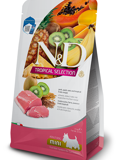 N&D DOG TROPICAL SELECTION PORK ADULT MINI 1,5 KG