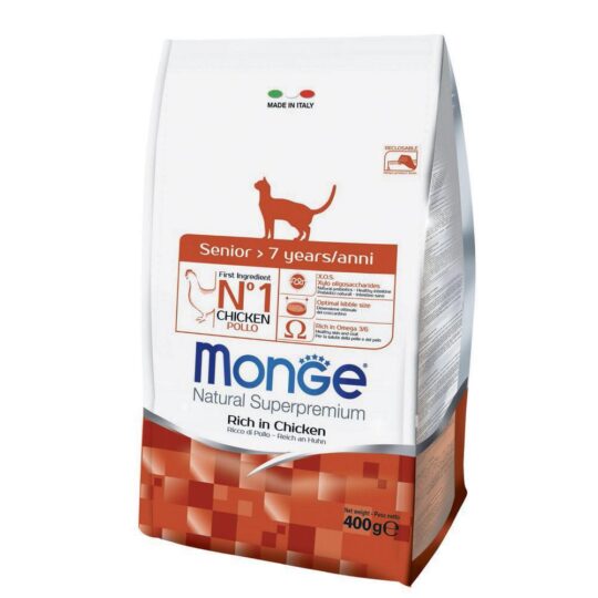 MONGE NATURAL SUPERPREMIUM CAT SENIOR 400GR
