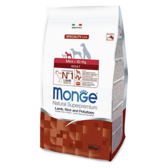 MONGE MINI ADULT AGNELLO RISO E PATATE 800GR