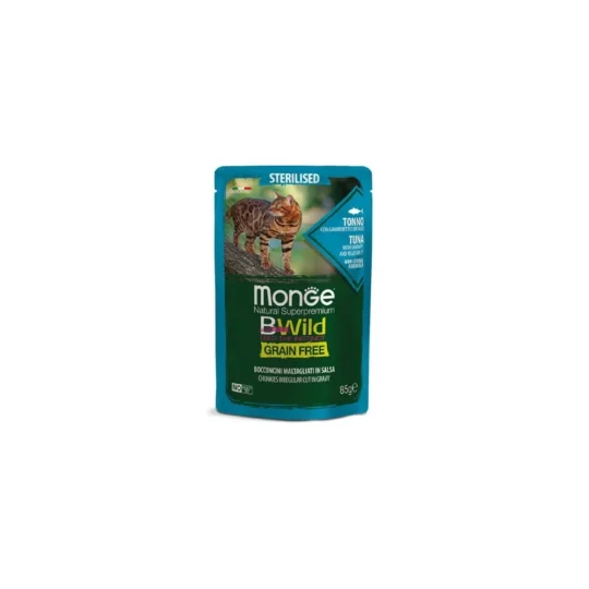 MONGE BWILD STERILIZED TONNO E VERDURE 85GR