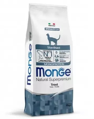 MONGE NATURAL SUPERPREMIUM CAT STERILIZZATO TROTA KG 10