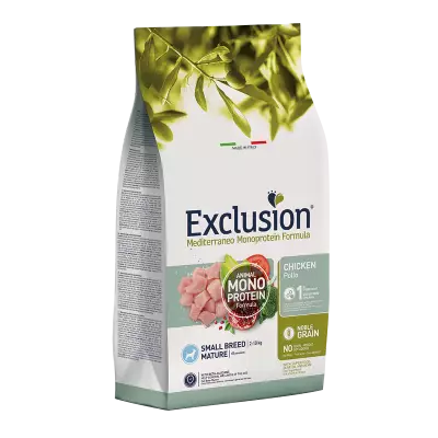 EXCLUSION MEDITERRANEO MONOPROTEICO NOBLE GRAIN MATURE POLLO 3KG