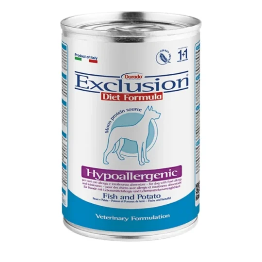 EXCLUSION HYPOALLERGENIC PESCE E PATATE 200 GR