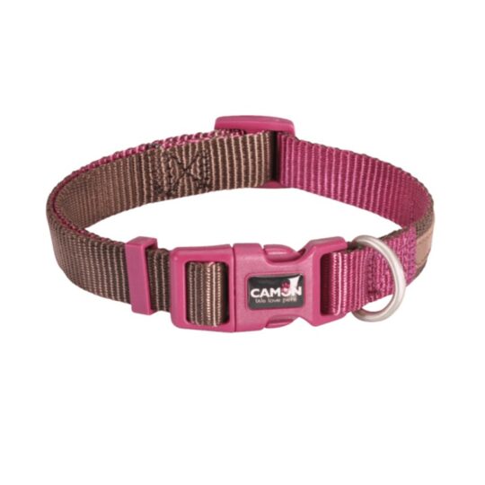 CAMON COLLARE DoublePremium Marrone/Ciclamino 10x200~300mm