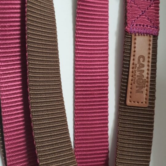 CAMON GUINZAGLIO DoublePremium Marrone/Ciclamino 25x1200mm