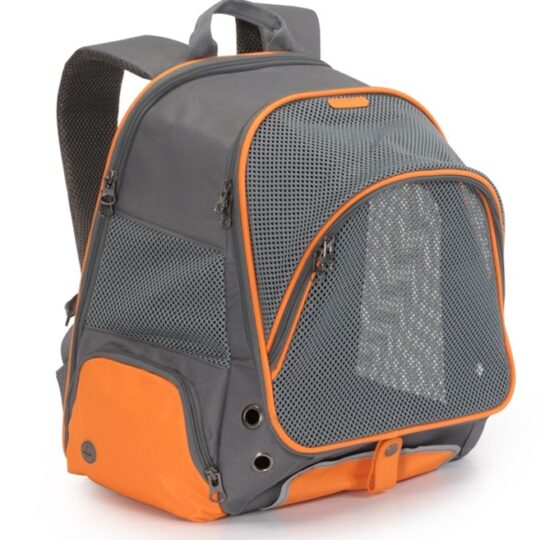 CAMON ZAINETTO TRASPORTINO BICOLORE GRIGIO/ARANCIONE 34X22X42