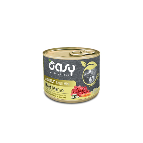 Oasy Grain Free Adult Small & Mini con Manzo 200GR