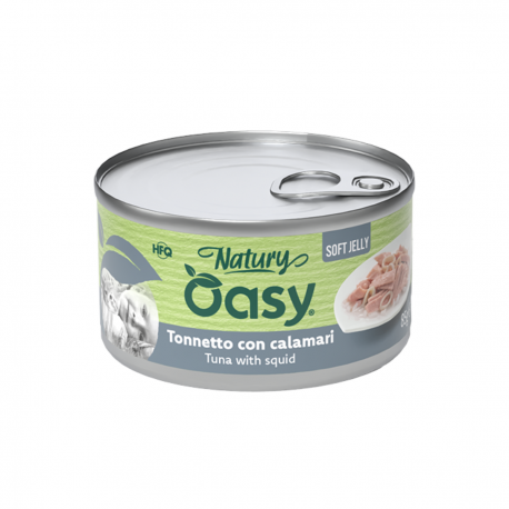 OASY WET GATTO NATURY SOFT JELLY TONNETTO E CALAMARI 150 GR