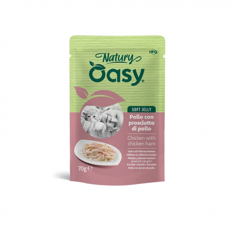 OASY WET GATTO NATURY SOFT JELLY POLLO CON PROSCIUTTO DI POLLO 70 GR