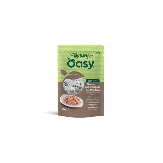 OASY WET GATTO NATURY SOFT JELLY TONNETTO CON VONGOLE DEL PACIFICO 70 G