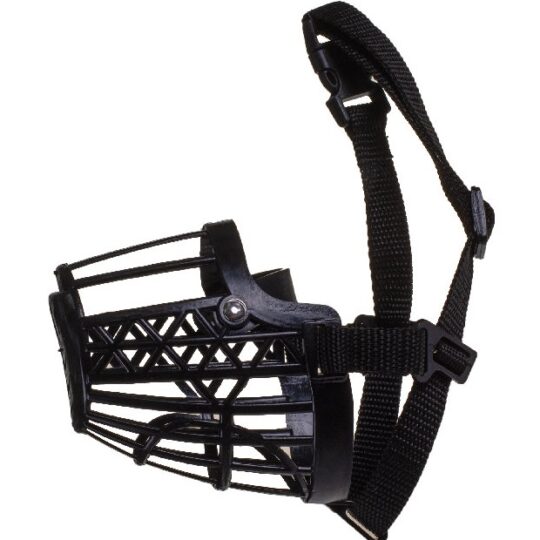 LEOPET MUSERUOLA NERA IN PLASTICA E NYLON TAGLIA M