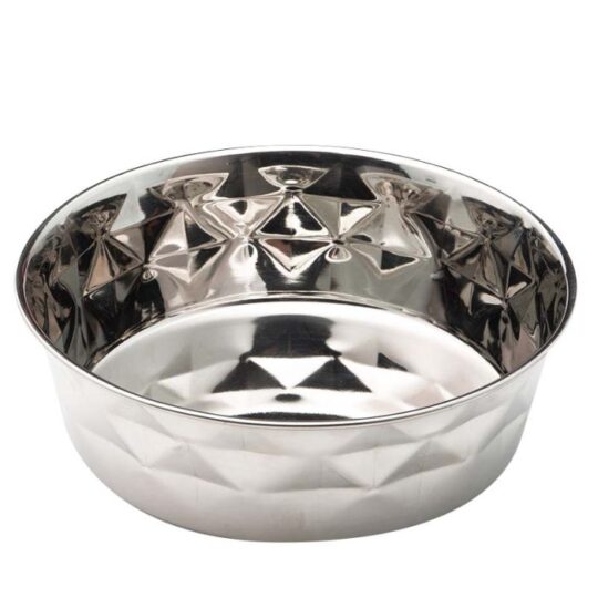 LEOPET CIOTOLA DIAMOND IN ACCIAIO INOX CON ANTISCIVOLO 2700 ML