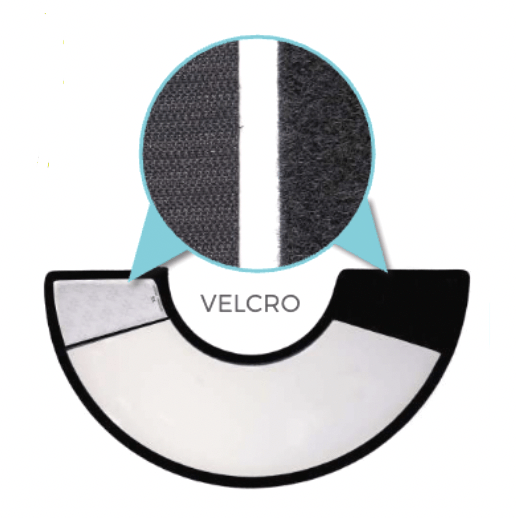 LEOPET COLLARE CHIRURGICO CON VELCRO E BORD TG.M