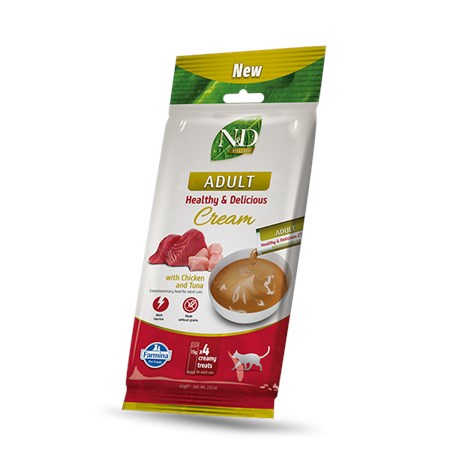 FARMINA N&D PRIME CAT CREAM POLLO E TONNO 60GR