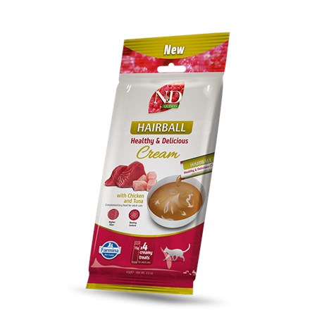 FARMINA N&D QUINOA CAT HAIRBALL CREAM POLLO E TONNO 60GR