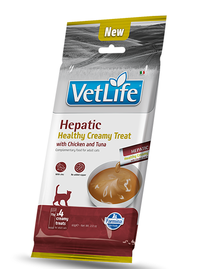 FARMINA VET LIFE CAT HEPATIC CREAMY POLLO E TONNO 60G