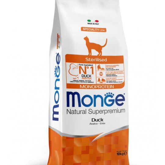 MONGE NAT SUPER STERILISED MONO DUCK 10KG