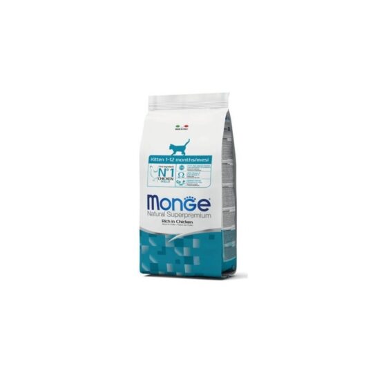 MONGE NATURAL SUPER PREMIUM KITTEN 1-12 POLLO 400GR