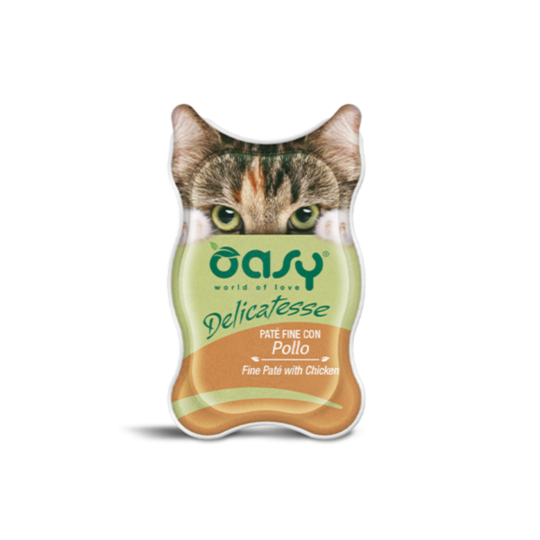 OASY CAT ADULT DELICATESSE PATE FINE CON POLLO 85G