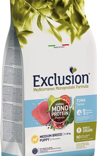 EXCLUSION MEDITERRANEO PUPPY TONNO 12KG