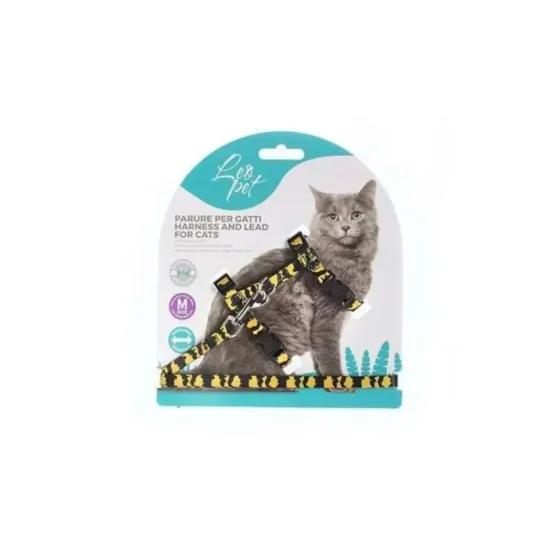 LEOPET PARURE STAMPATA ANIMALIER TIGRATO GATTI MEDIA TAGLIA