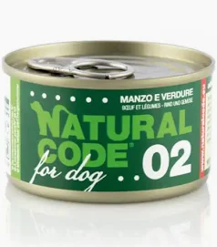 NATURAL CODE CANE MANZO E VERDURE 90G