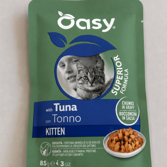 Oasy Wet Cat Bocconcini  Kitten tonno  Busta 85 gr