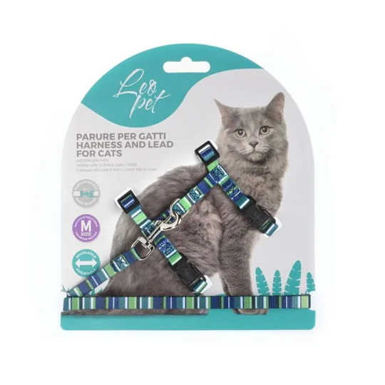 LEOPET PARURE STAMPATA STRIPES PER GATTI DI MEDIA TAGLIA