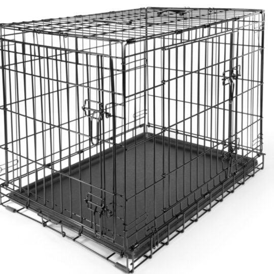 CAMON Gabbia pieghevole in Metallo con doppia porta 77x54 cm 61h