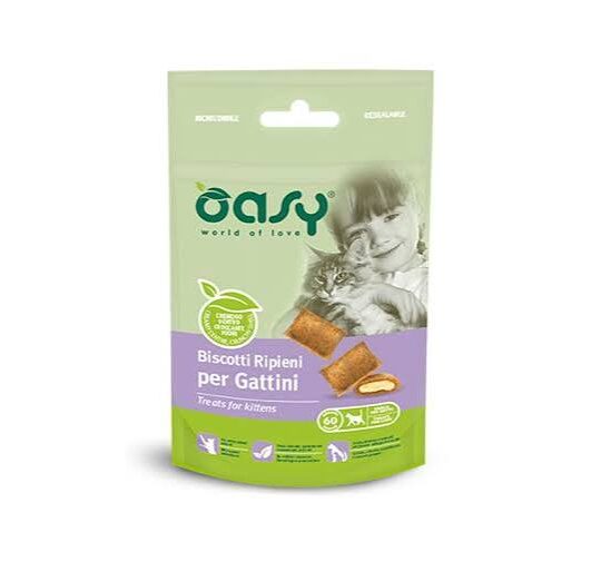Oasy BISCOTTI ripieni per GATTINI 60 g