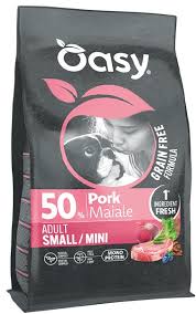 Oasy Dry Dog Grain Free ADULT SMALL/MINI MAIALE 800G