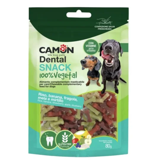 CAMON Ossicini di riso con banana,fragola,mela,mirtillo 80gr