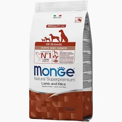 MONGE DOG PUPPY JUNIOR AGNELLO E RISO 12KG