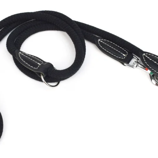 LEOPET BIANCA GUINZAGLIO DA ADDESTRAMENTO IN CORDA NERO 200XO1,2 CM