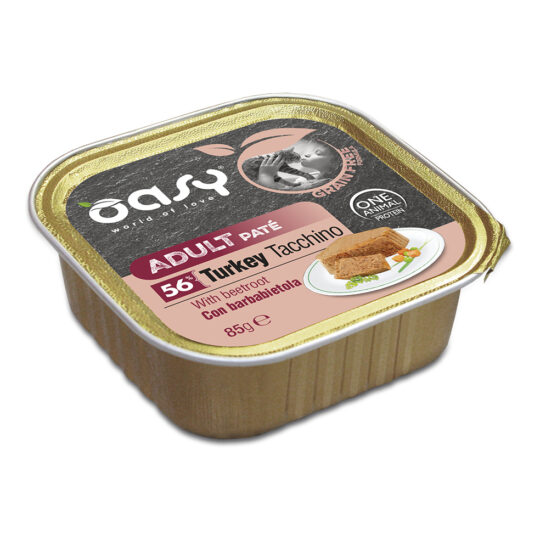 OASY ADULT PATE TACCHINO CON BARBABIETOLA GRAIN FREE 85GR