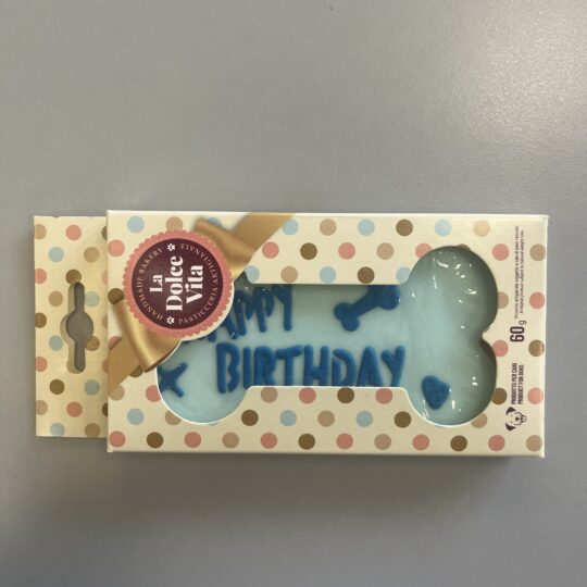 LEOPET BISCOTTO GRANDE A FORMA DI OSSO HAPPY BIRTHDAY COLORI ASS. 60 G