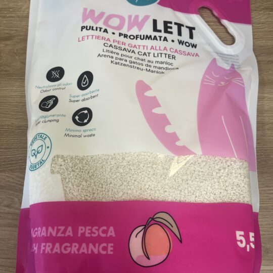 LEOPET WOWLETT LETTIERA ALLA CASSAVA 5,5 L FRAGRANZA PESCA