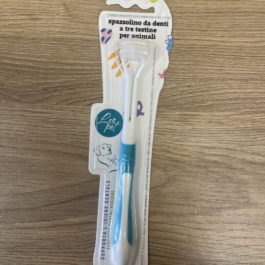 LEOPET SPAZZOLINO DA DENTI A TRE TESTINE