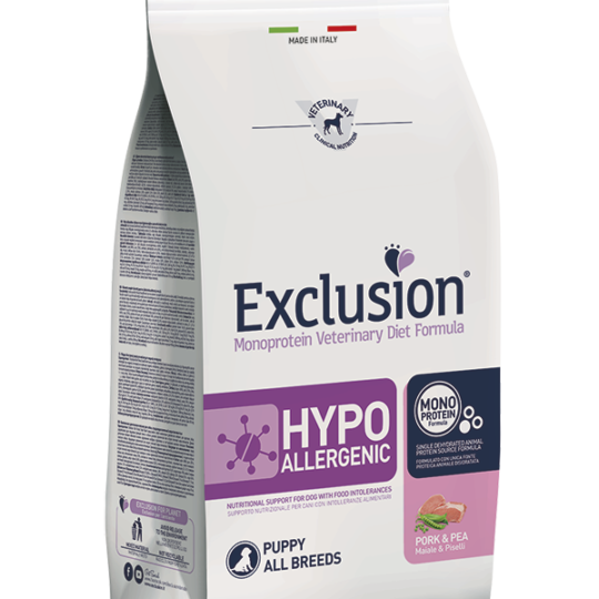 EXCLUSION HYPO PUPPY ALL BREEDS MAIALE E PISELLI 400GR