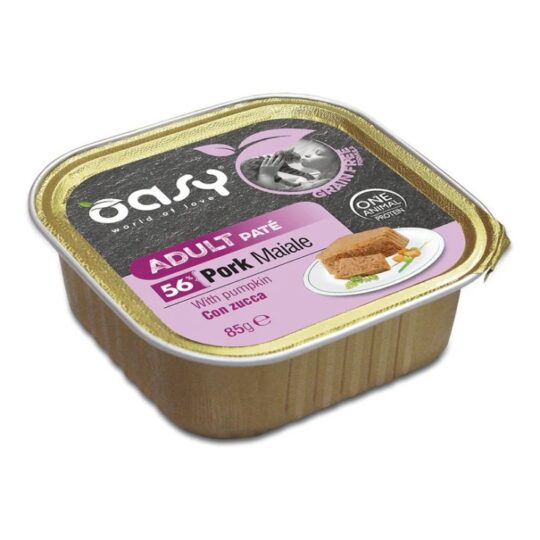 OASY ADULT PATE MAIALE CON ZUCCA GRAIN FREE 85GR