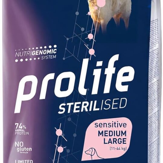 PROLIFE DOG STERILISED M/L MAIALE E RISO 12KG